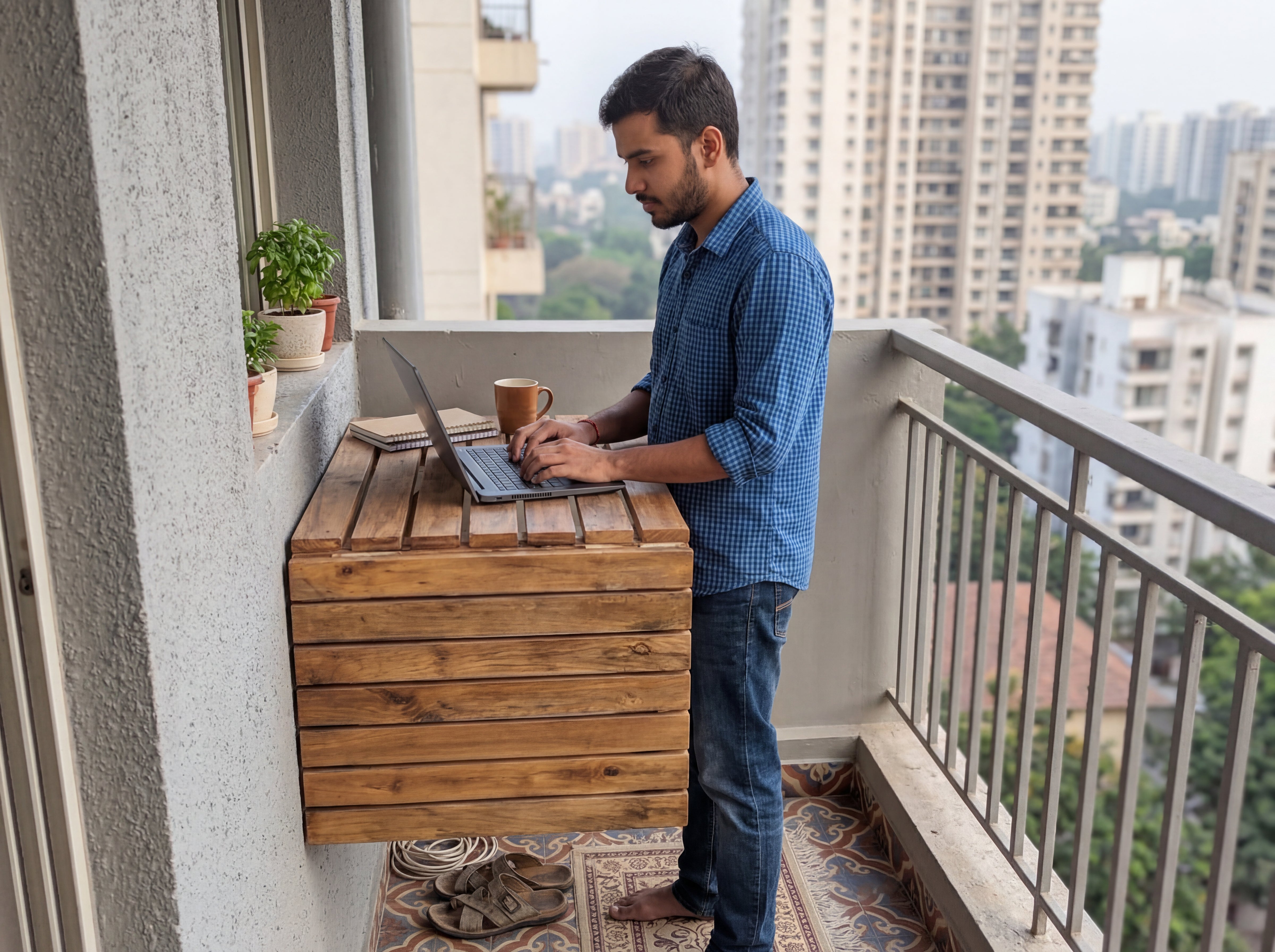 The Folding Wall Table.